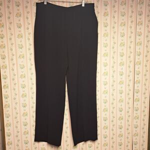 Kasper Classic BLACK PINSTRIPE Pants Womens Size 14 FULLY LINED STRAIGHT LEG